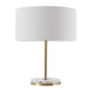 Globe Electric 19 in. Matte Brass White Table Lamp 67044